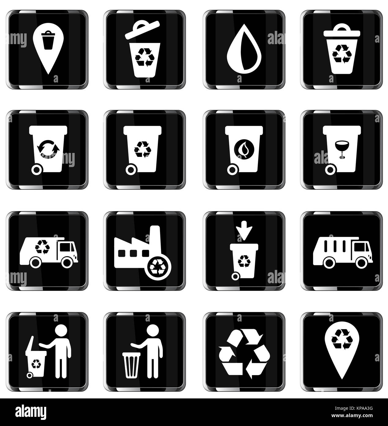 Garbage simply icons Stock Photo - Alamy
