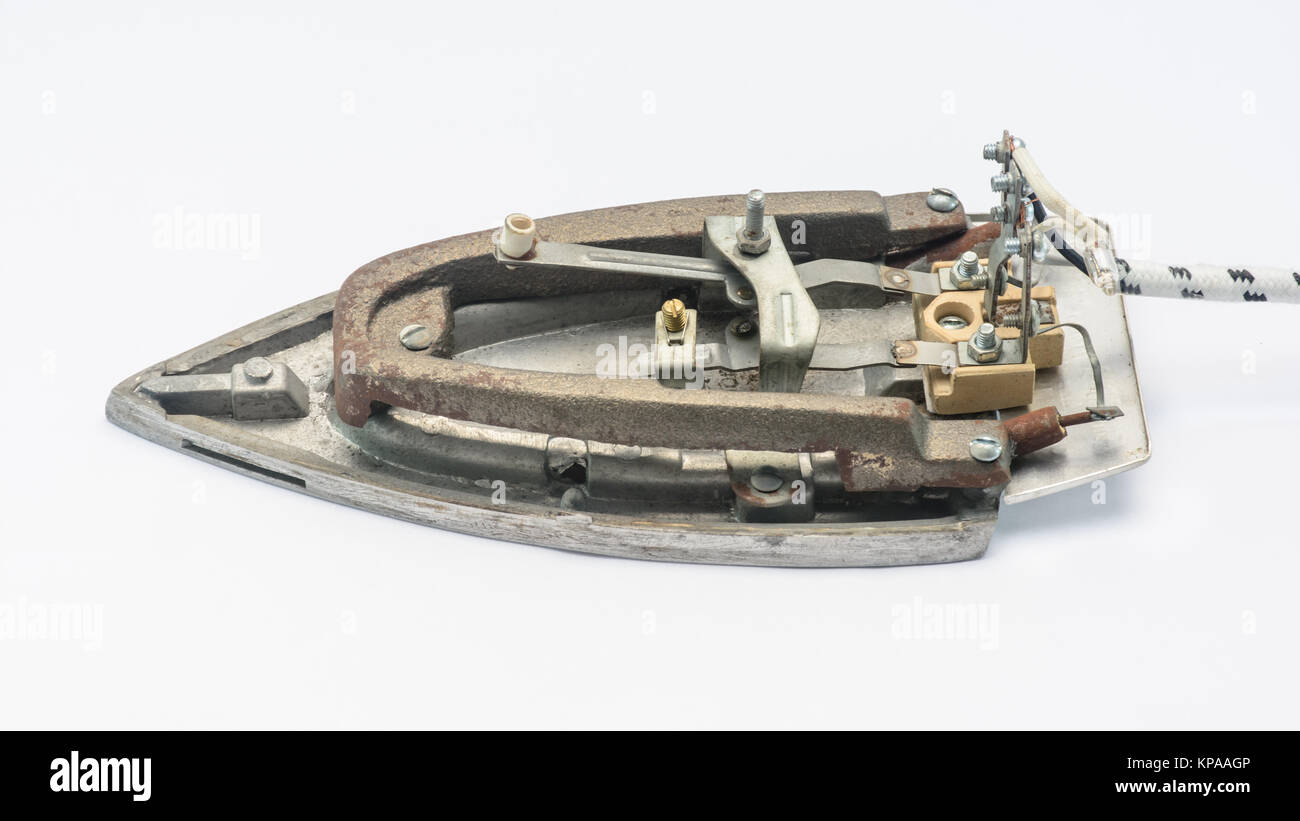 internal structure of electronic iron Stock Photo Alamy