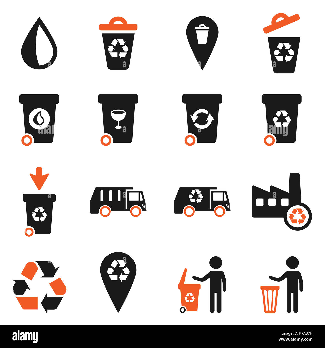 Garbage simply icons Stock Photo - Alamy