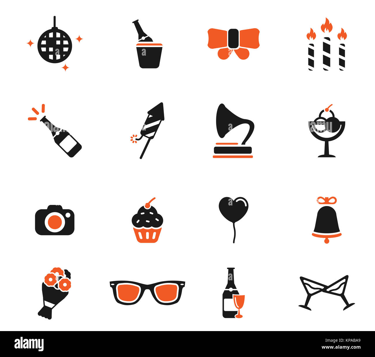 Party simply icons Stock Photo - Alamy