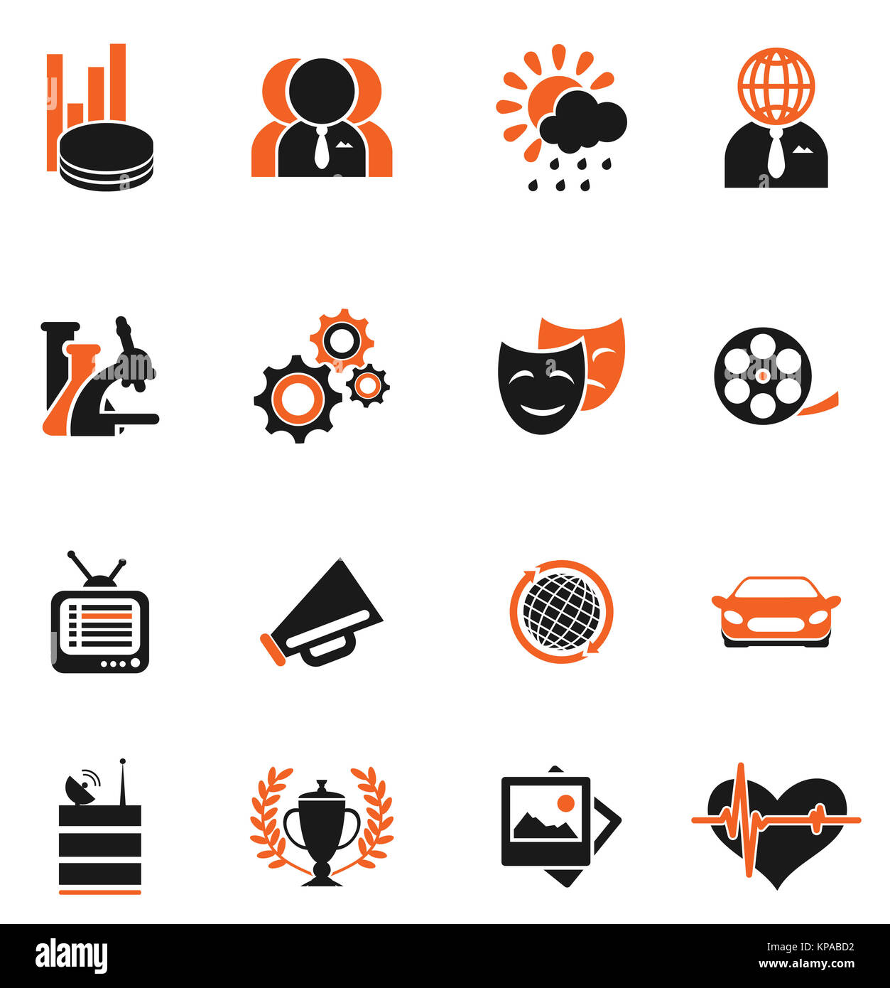 Media vector icon set Stock Photo - Alamy