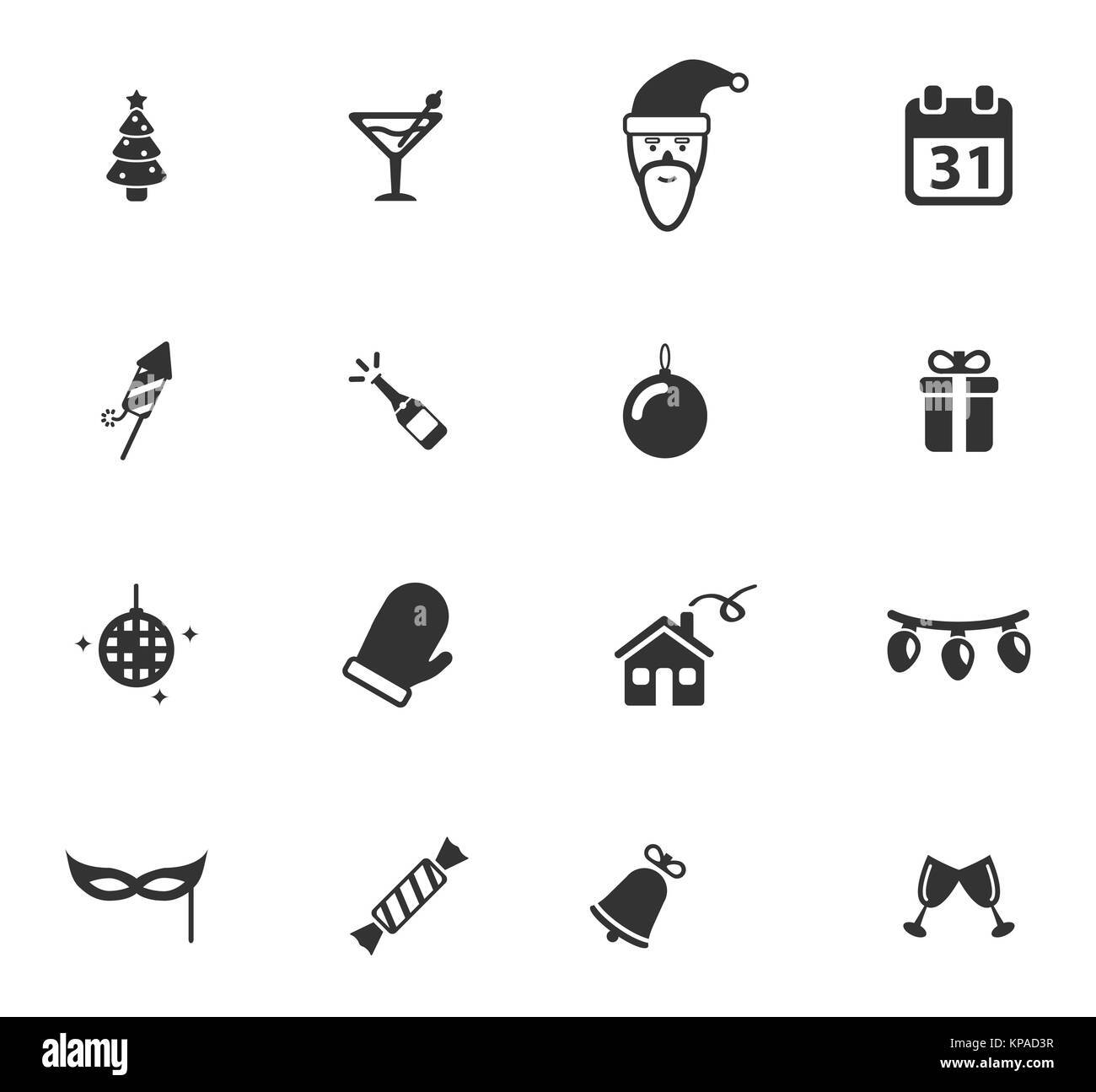 New year simply icons Stock Photo - Alamy