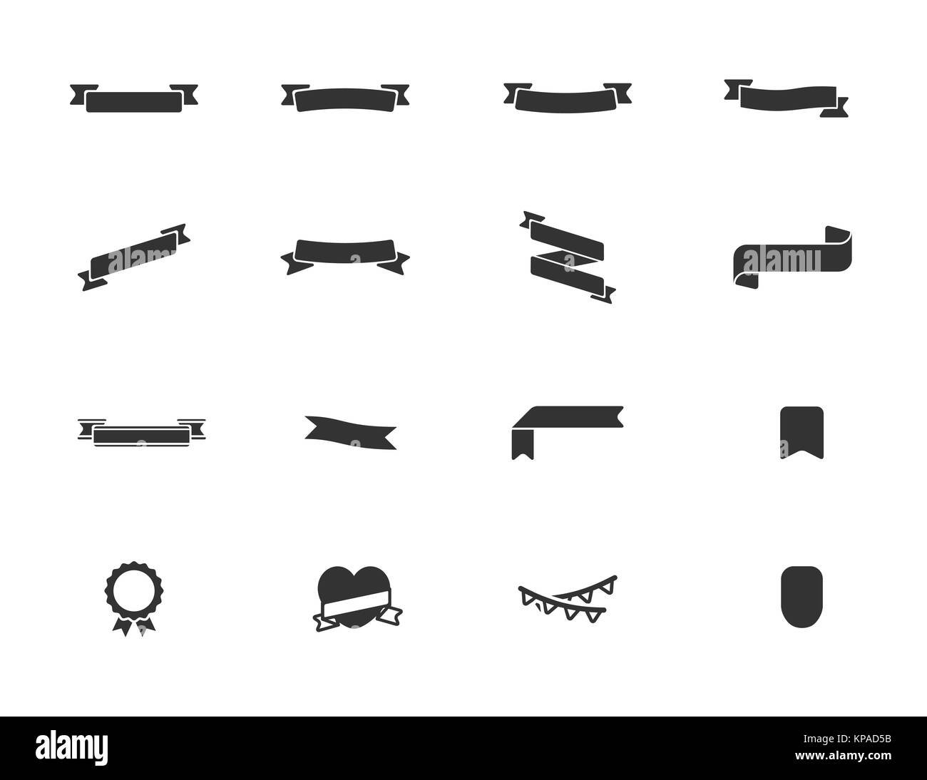 Ribbon simply icons Stock Photo - Alamy