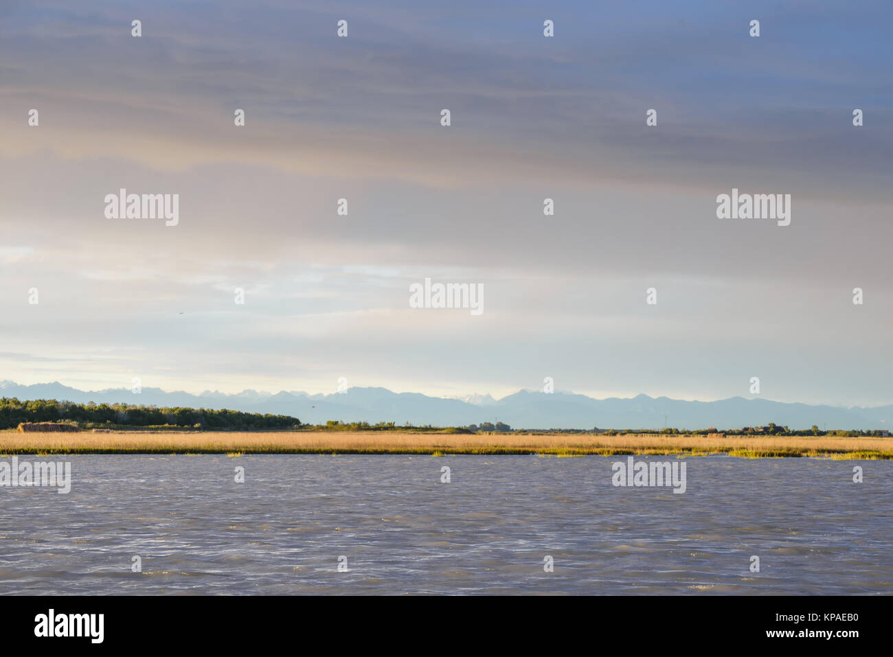 views of the landscape of the lagoon in Bibione Pineda Stock Photo - Alamy