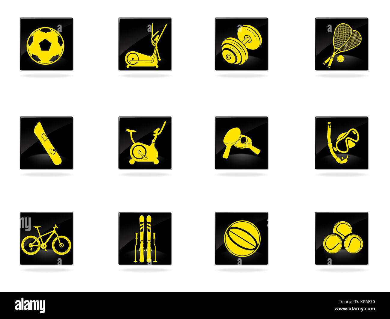 Fitness and Sport vector icons Stock Photo - Alamy