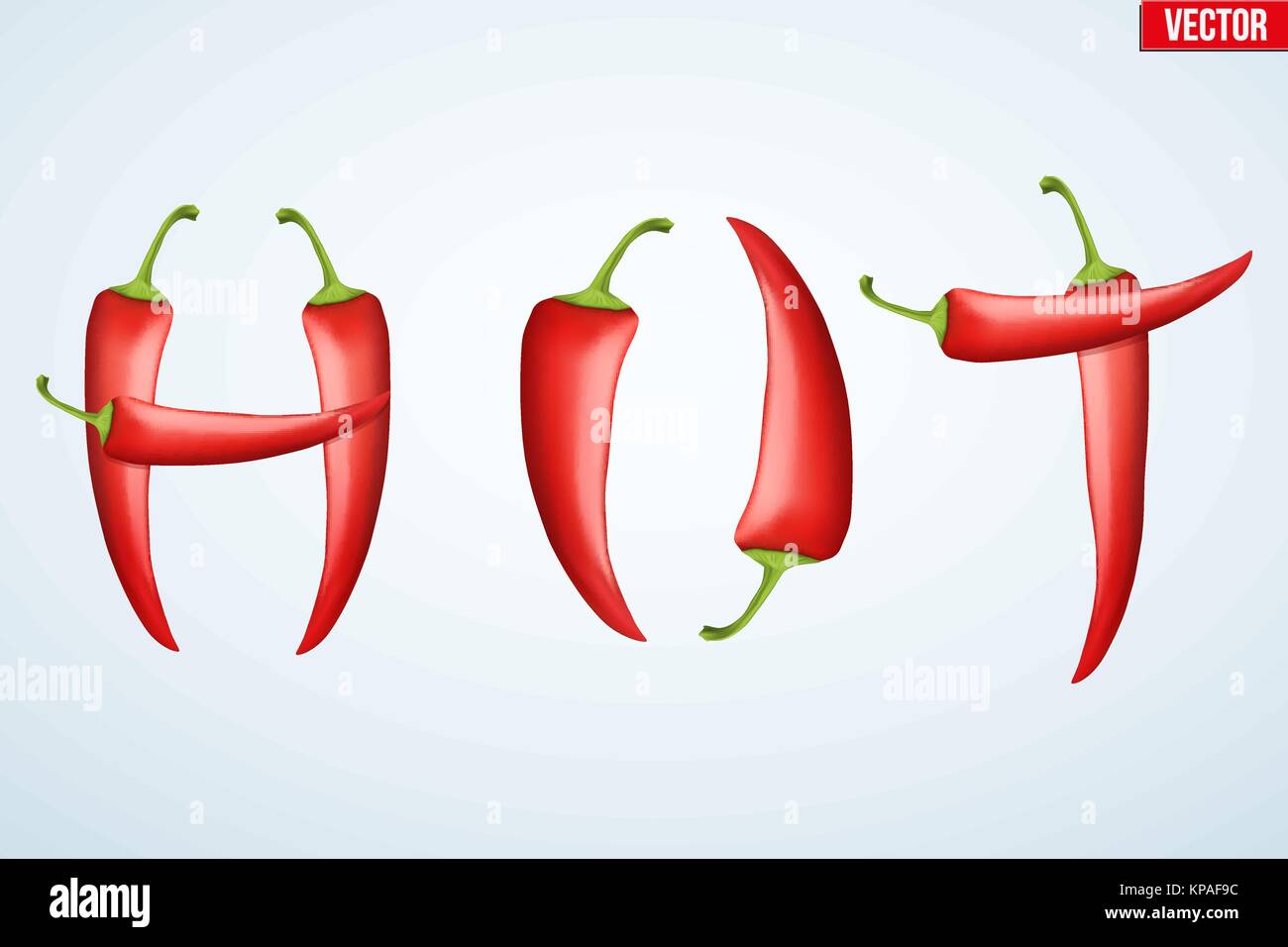 hot chili peppers Stock Vector
