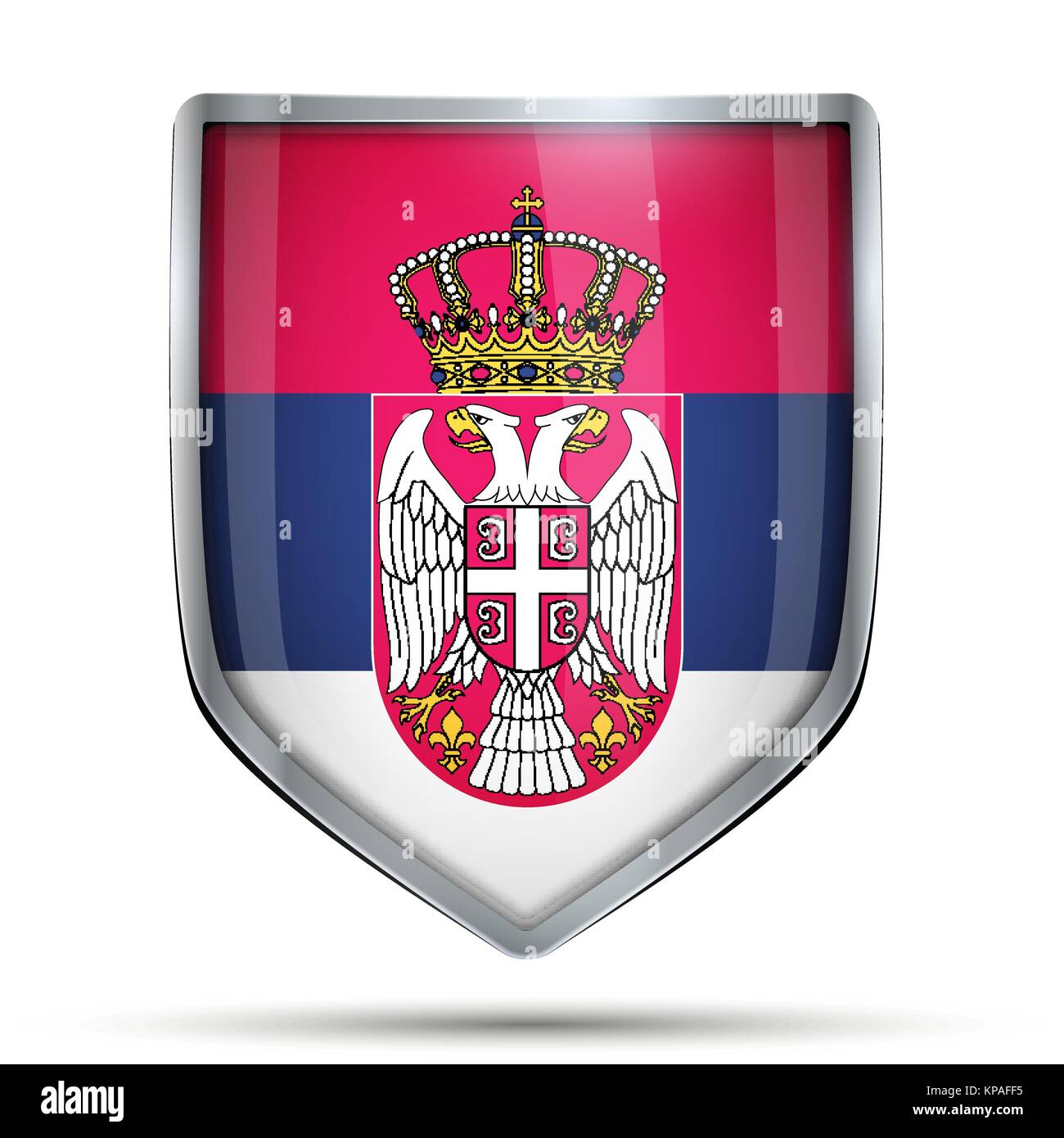 Shield with flag Serbia Stock Vector Image & Art - Alamy