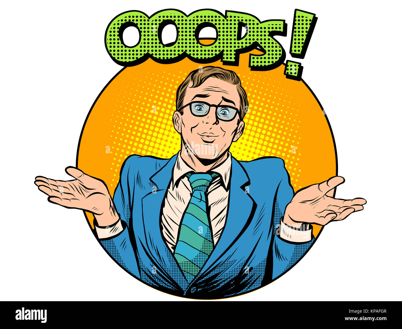 oops problem man business concept Stock Photo