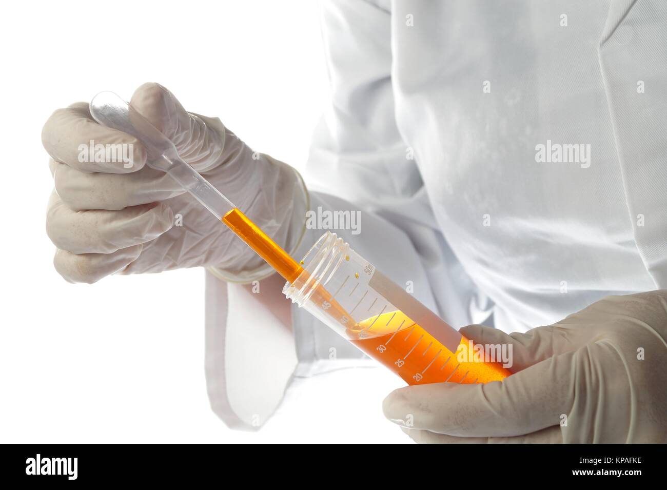 Testing liquid lab sample - Urine Stock Photo - Alamy