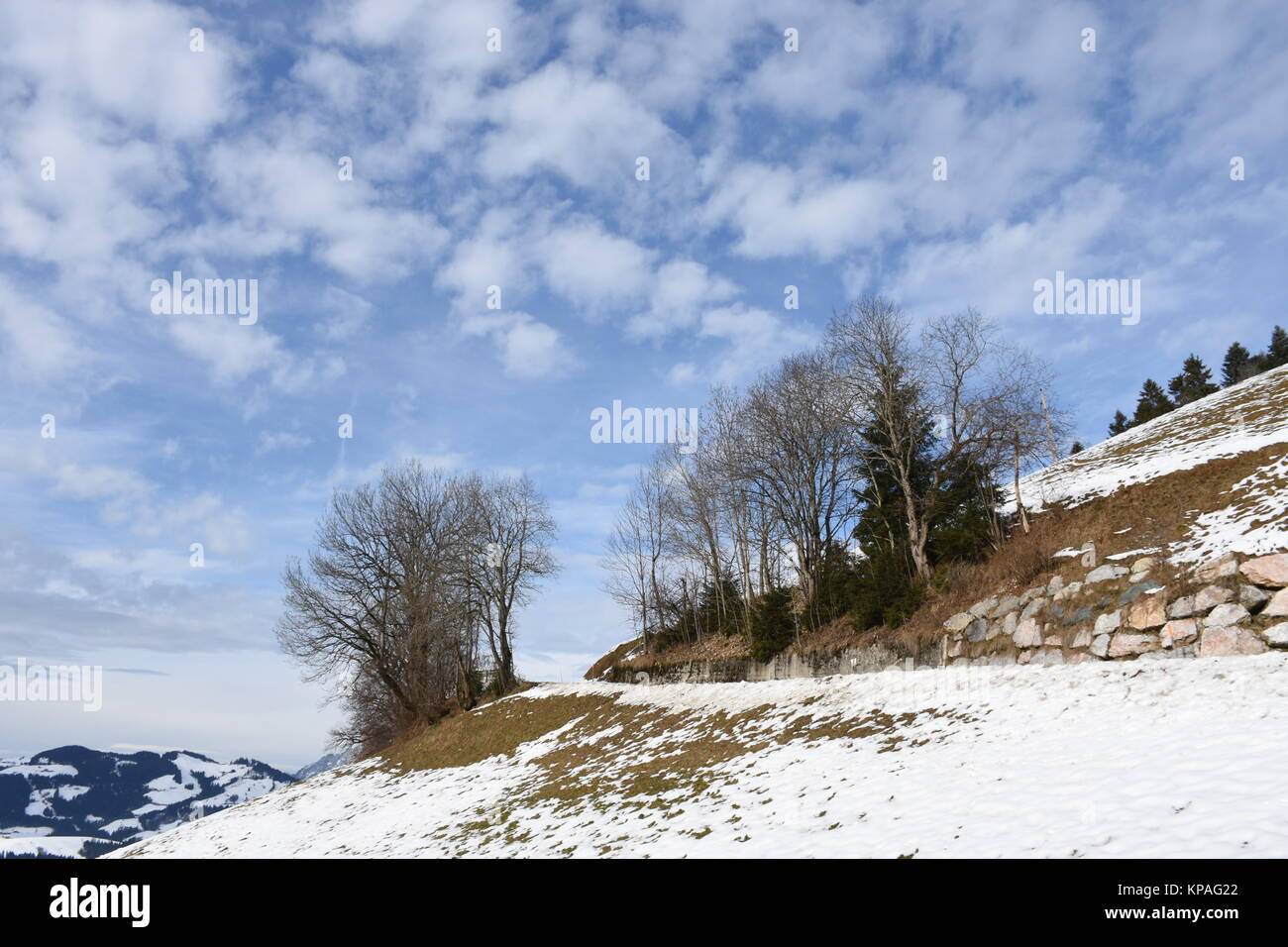 KitzbÃ¼hler Horn,Mountain,Panorama Road,KitzbÃ¼hler  Alps,City,Farm,Agriculture,Winter Barrier Stock Photo - Alamy