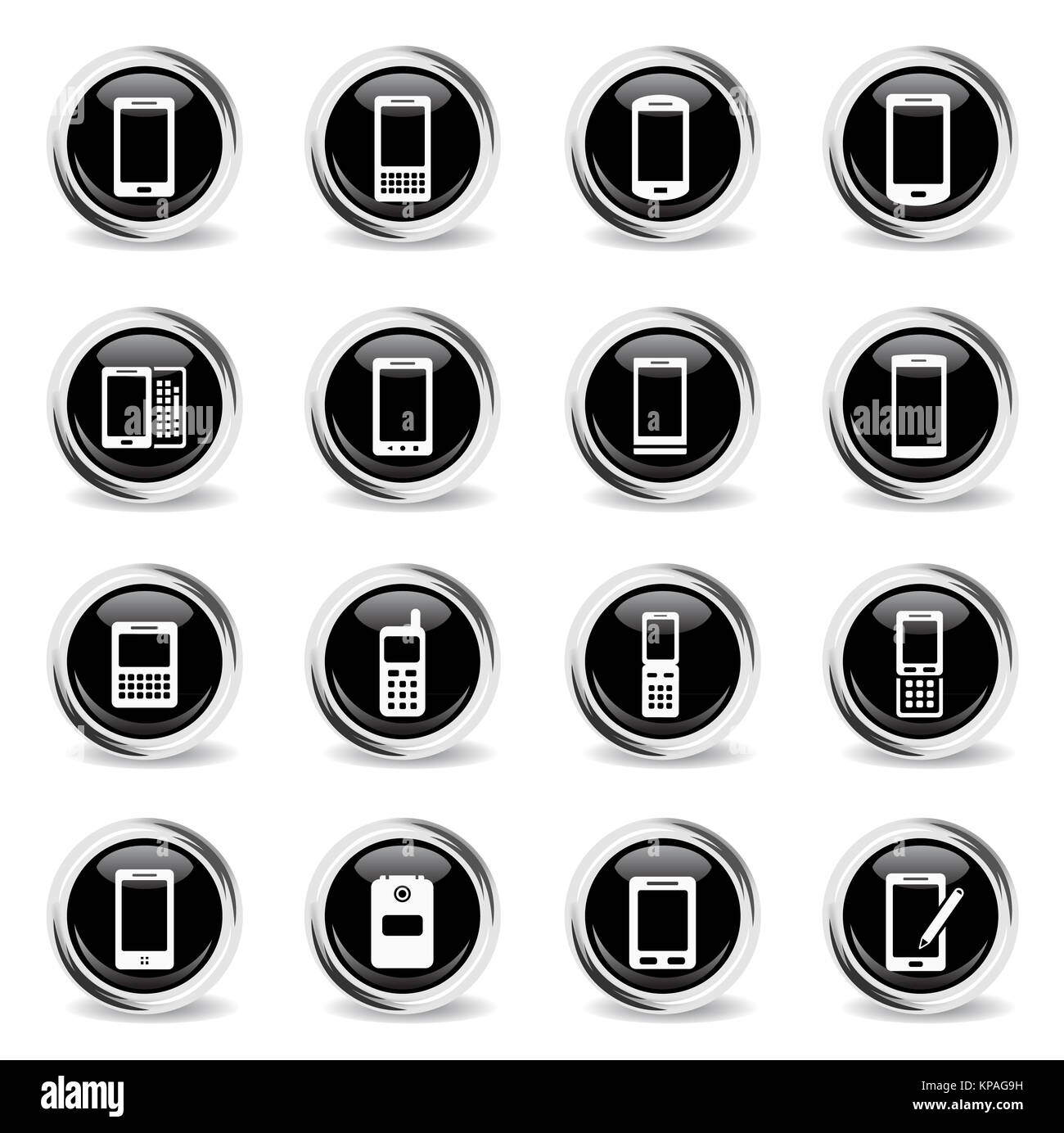 Telephone Icons icons Stock Photo - Alamy