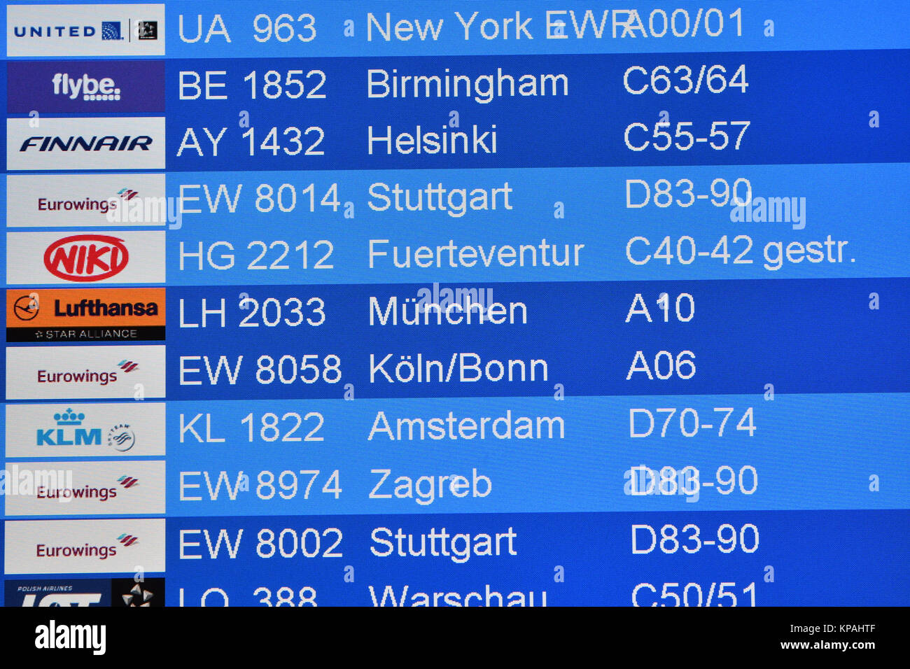 Berlin, Germany. 14th Dec, 2017. A flight headed to Fuerteventura, operated by Air Berlin's
