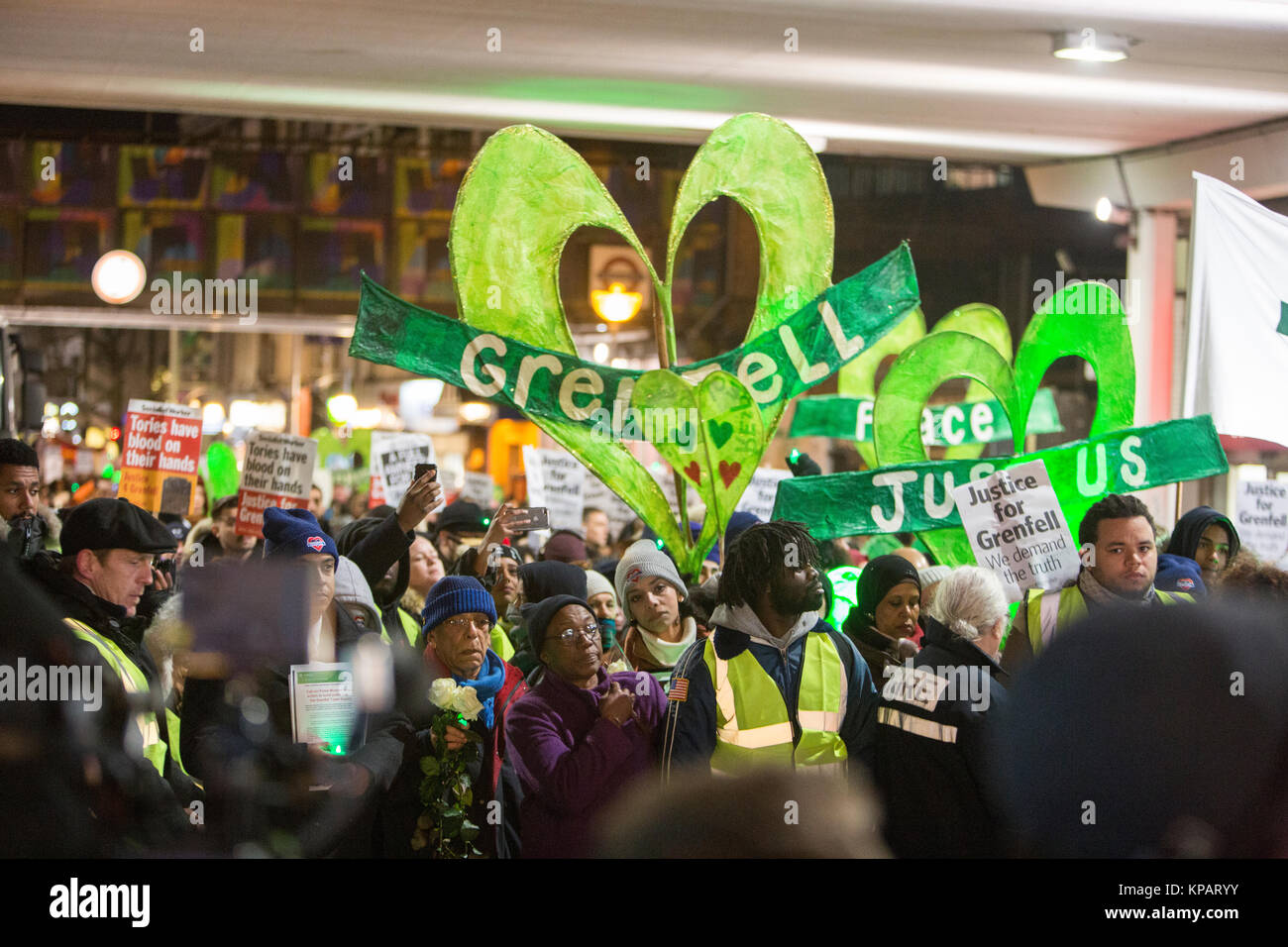 UK. London. North Kensington. Hundreds gather for the Grenfell silent