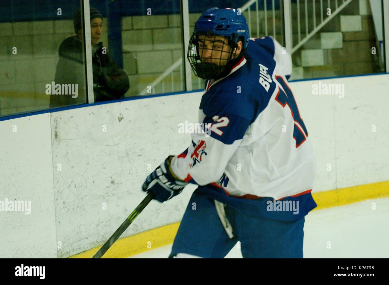 Dumfries, Scotland, 14 December 2017. Jordan Buesa playing for Great Britain against Kopre in