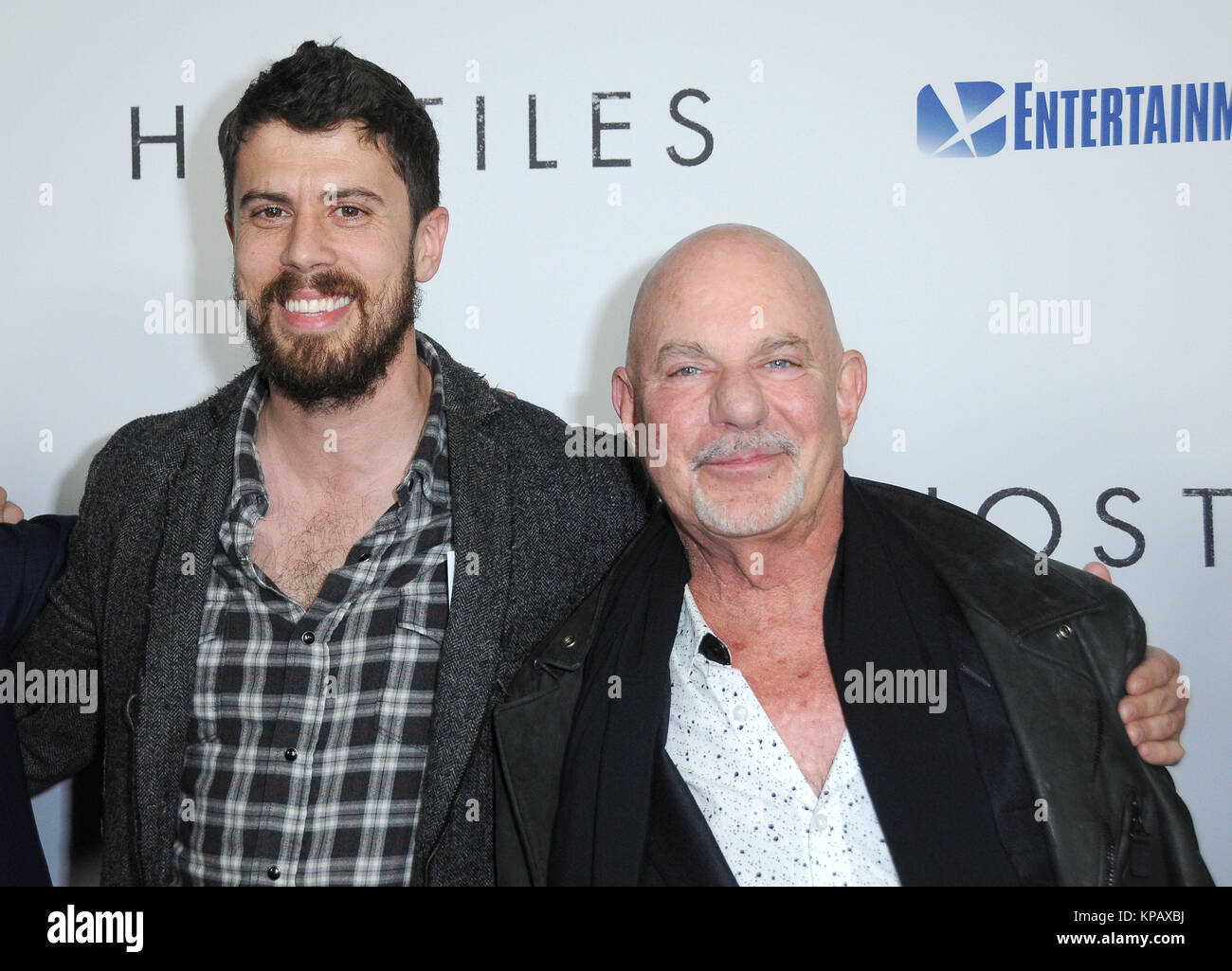 Beverly Hills, California, USA. 14th December, 2017. (L-R) Actor Tony Kebbell and producer/director Rob Cohen attend the Los Angeles premiere of Entertainment Studios Motion Pictures' 'Hostiles' at Samuel Goldwyn Theater on December 14, 2017 in Beverly Hills, California. Photo by Barry King/Alamy Live News Stock Photo