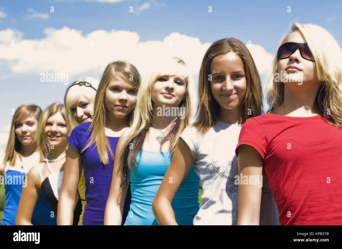 Model release, Jugendliche Maedchen - teenage girls Stock Photo