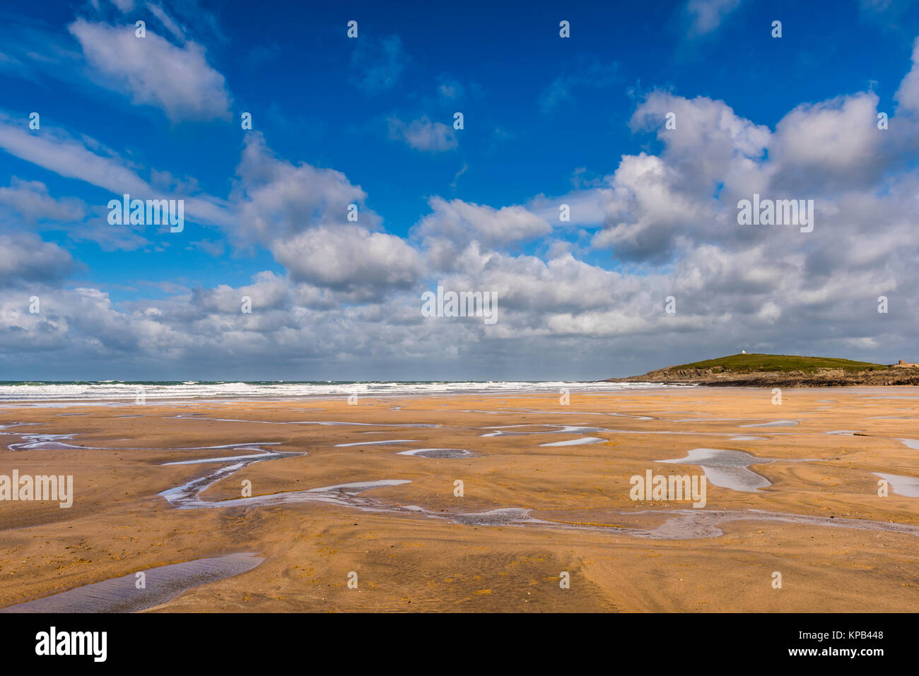 Atlantic Storm Brian on Fistral Beach, Cornwall, UK Stock Photo