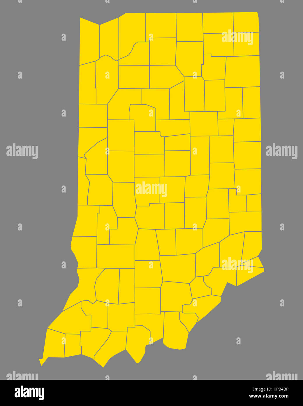 Map of Indiana Stock Photo Alamy