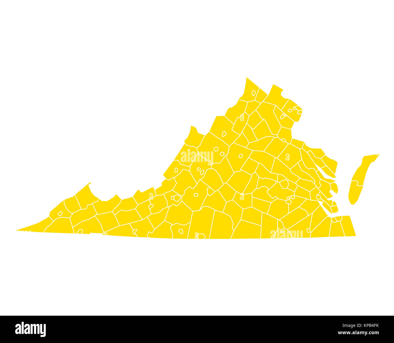 Map of Virginia Stock Photo Alamy