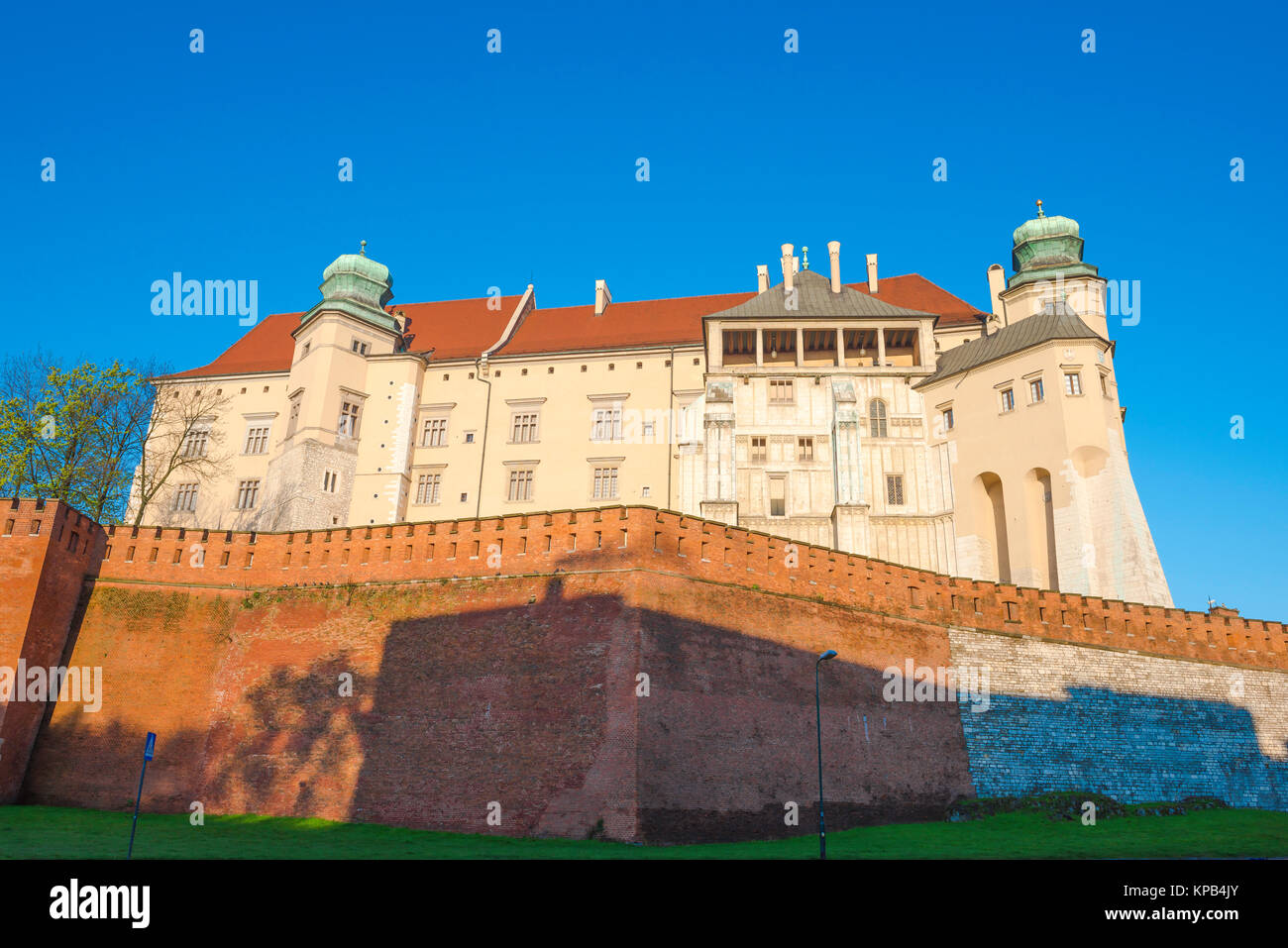 Krakow Castle Poland, exterior view of the Wawel Royal Castle and