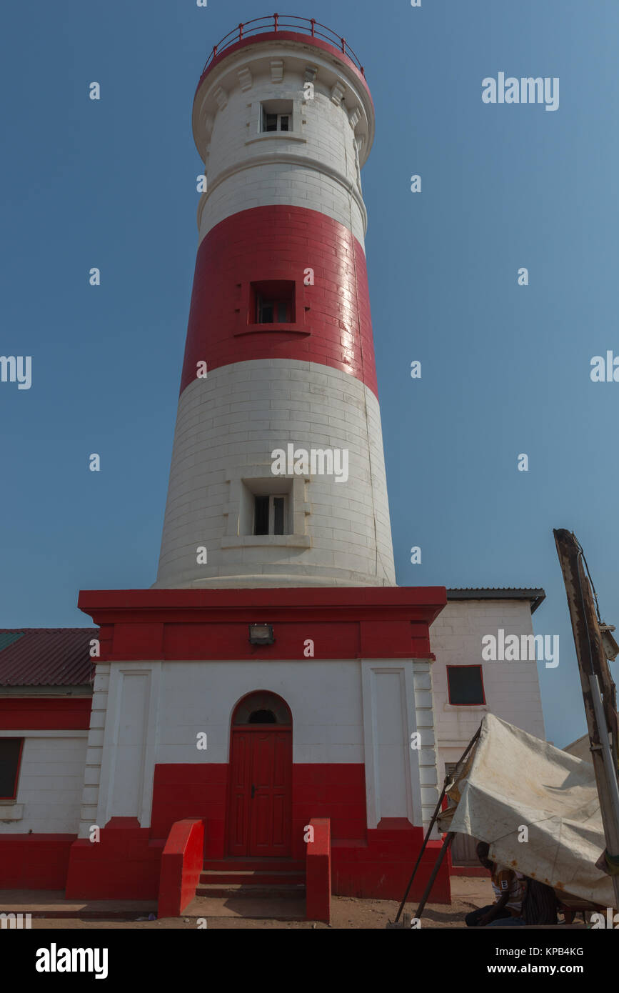 Jamestown lighthouse, fishing village of Jamestown, Accra, Ghana, West Africa Stock Photo