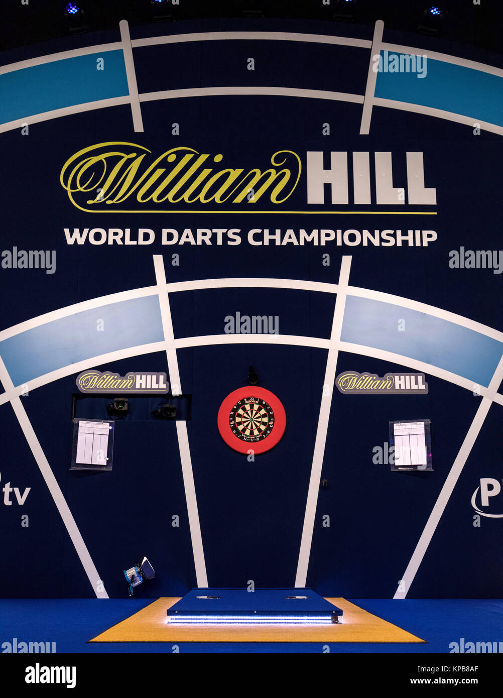 General view of the oche during day one of the William Hill World Darts  Championship at Alexandra Palace, London Stock Photo - Alamy