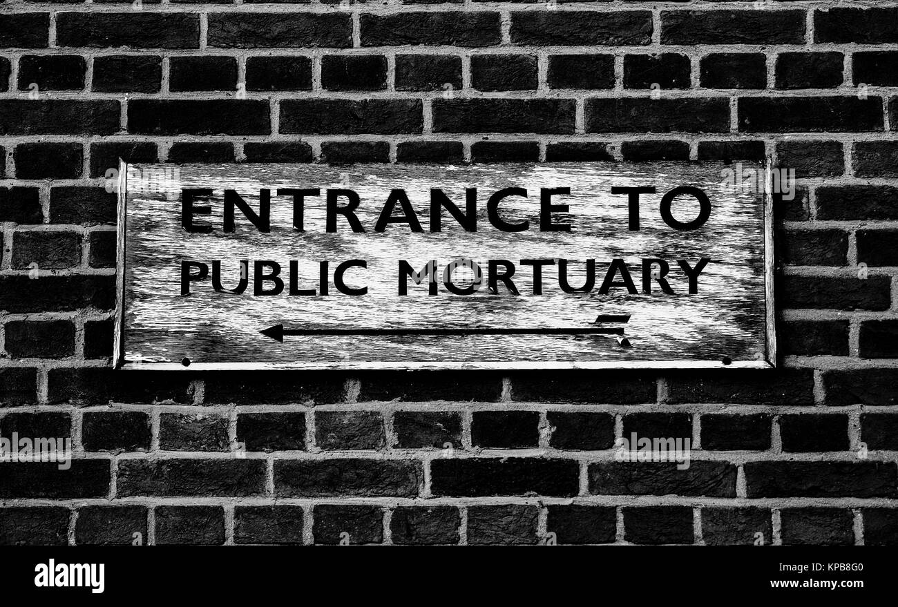 Mortuary Sign Stock Photo Alamy