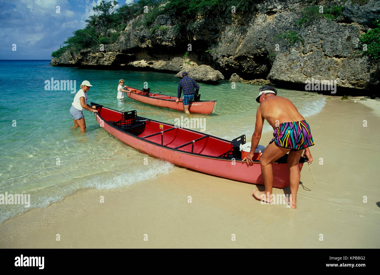 Canoe-Tour, Curacao, Netherlands Antilles Stock Photo