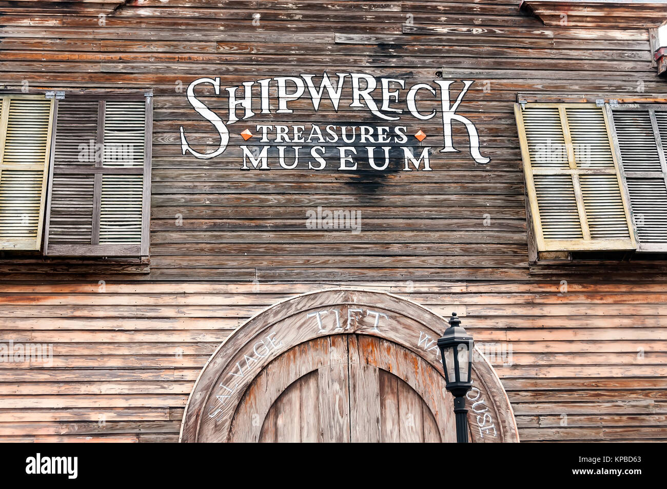 Shipwreck Treasures Museum old wooden exterior (1849) Key West Florida Stock Photo