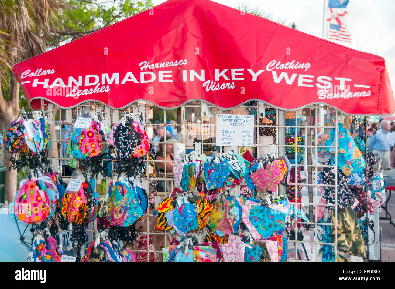 Handmade In Key West Clothing kiosk, Mallory Square sunset celebration