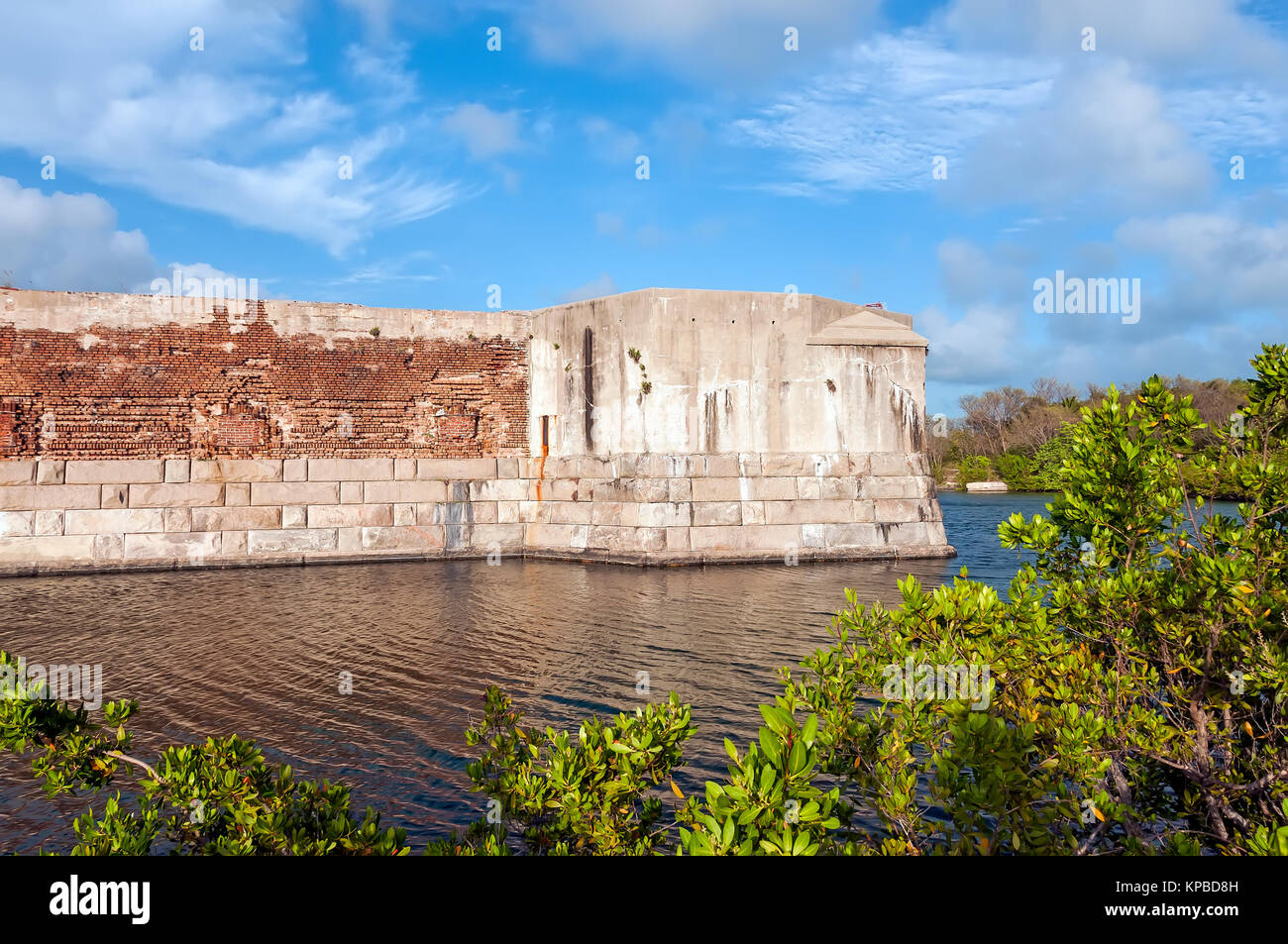 Fort Zachary Taylor Historic State Park moat and walls, Key West Florida Stock Photo