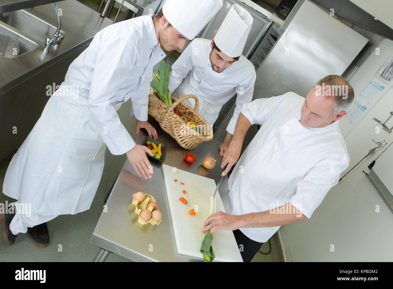 professional chefs at work Stock Photo Alamy