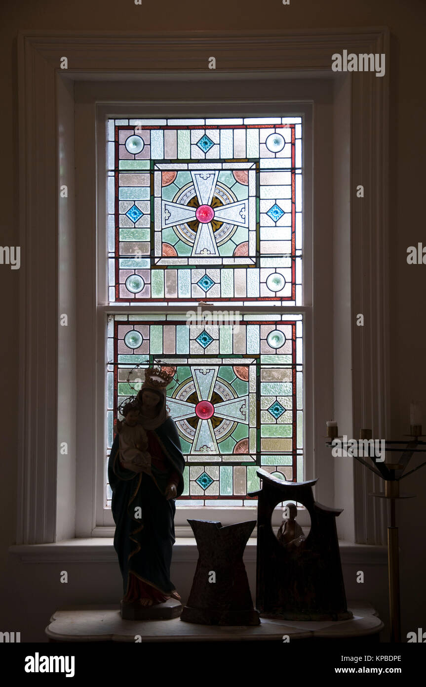 Leadlight windows in the 19th century Convent Gallery in the gold rush ...