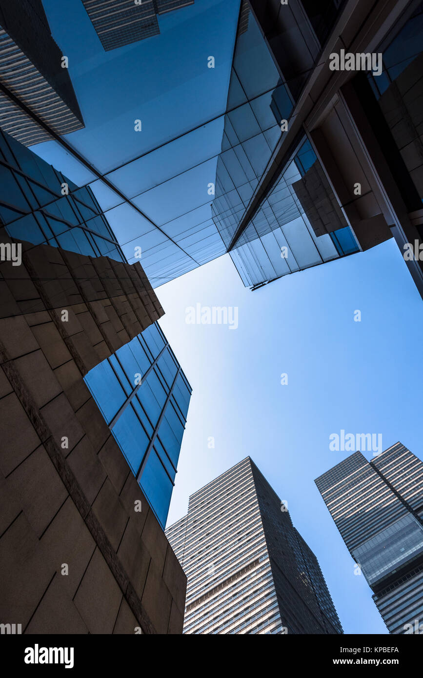 low angle view of skyscrapers in Hong Kong,China Stock Photo - Alamy