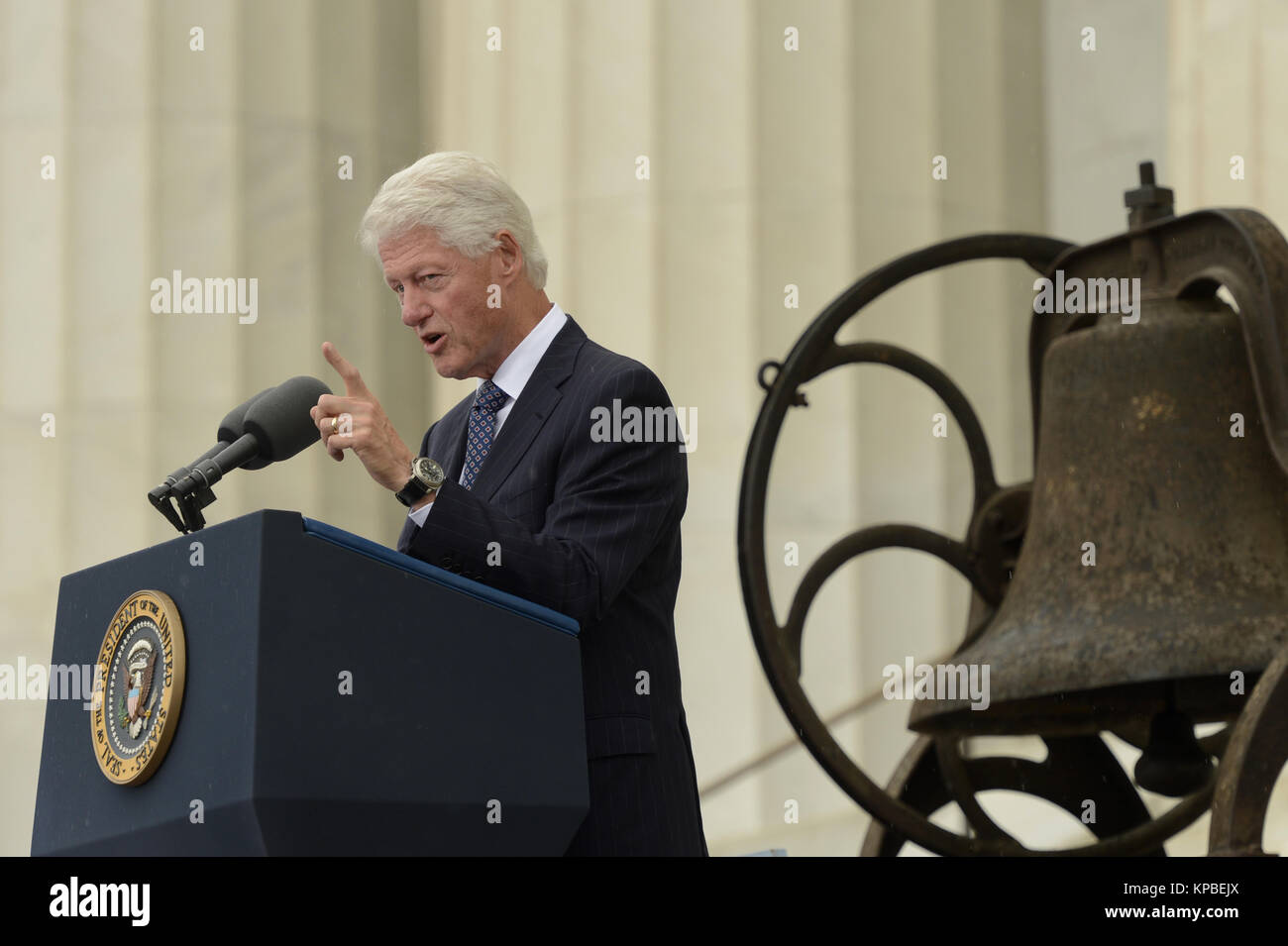 Former US President Bill Clinton delivers remarks during the 'Let ...