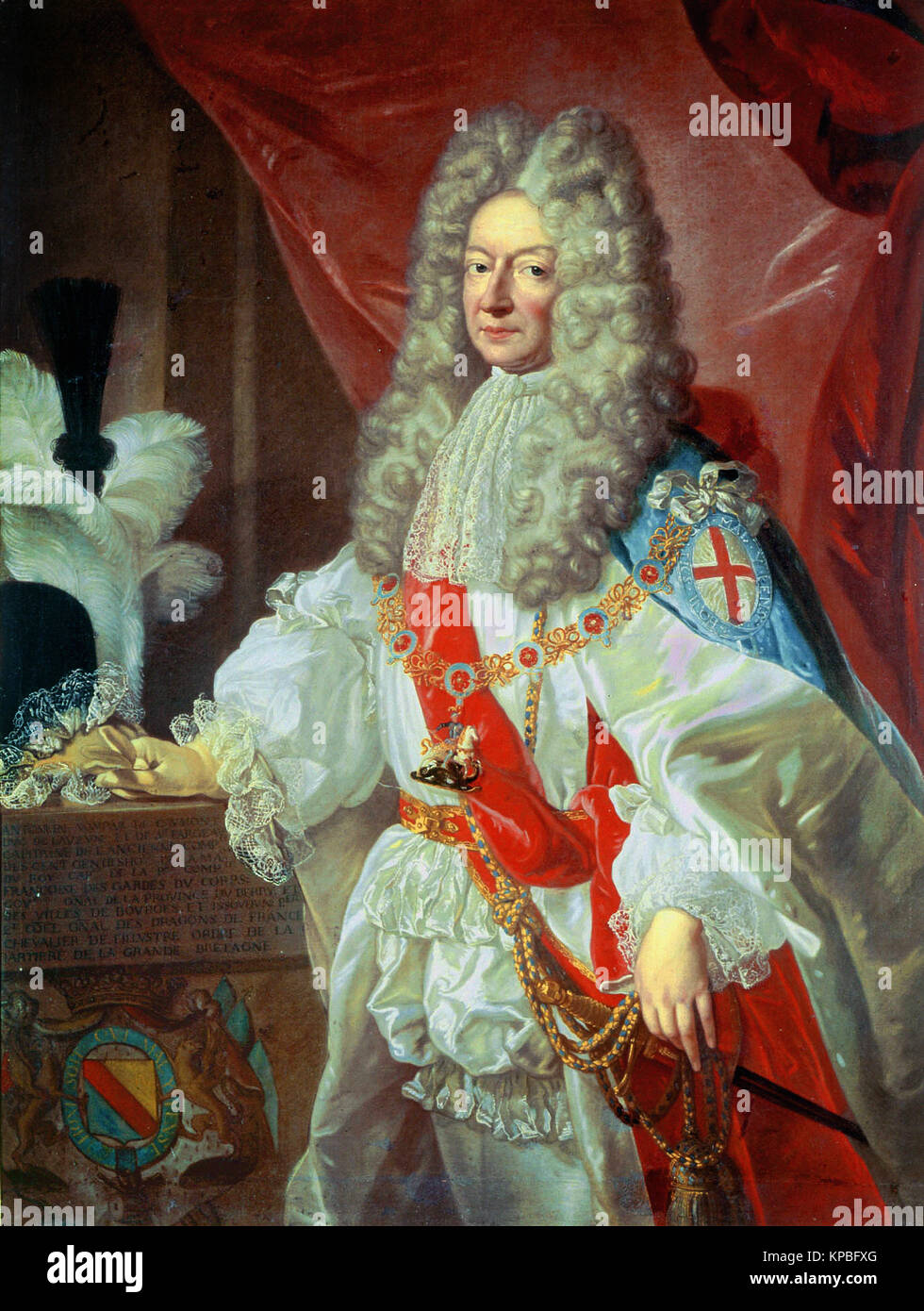 Pierre Mignard  -  Portrait of Antonin Nompar de Caumont, duke of Lauzun Stock Photo