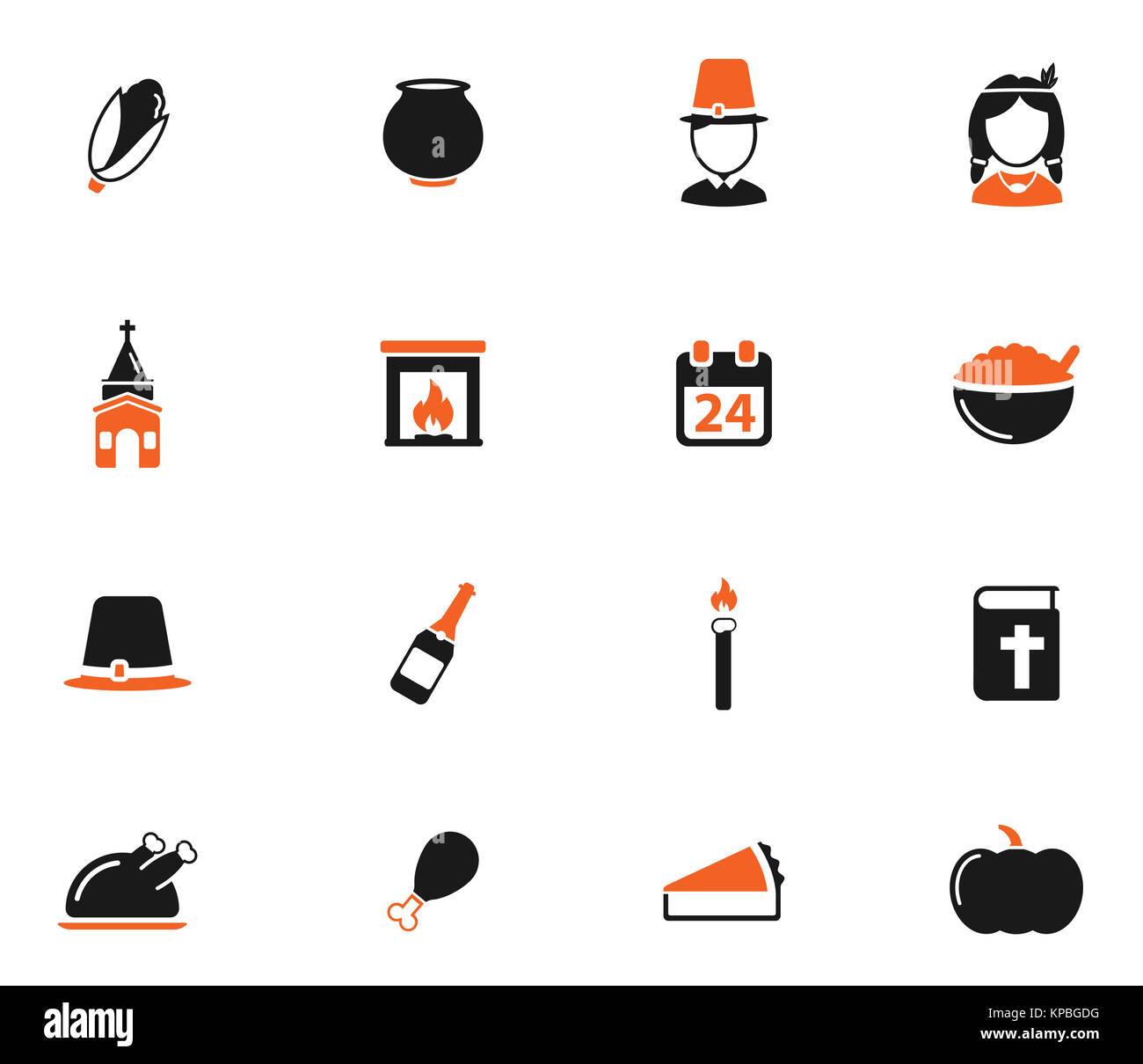 Thanksgiving simply icons Stock Photo - Alamy
