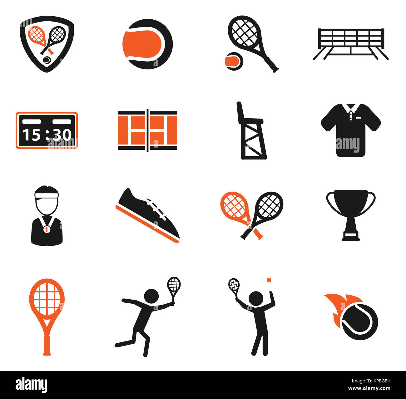 Tennis simply icons Stock Photo - Alamy