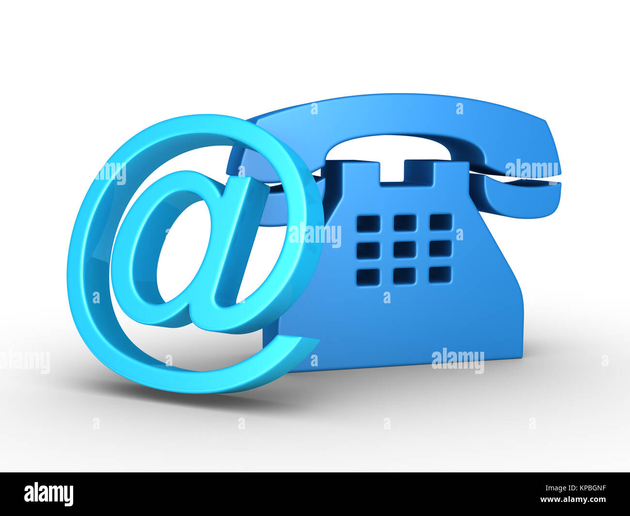 Telephone symbol and e-mail symbol Stock Photo - Alamy