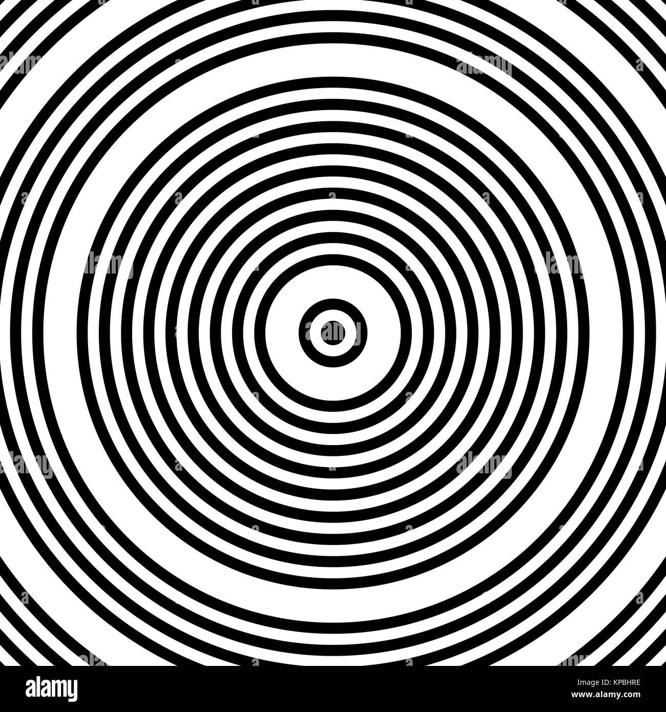 Black and White Abstract Modern Concentric Circles Stock Photo