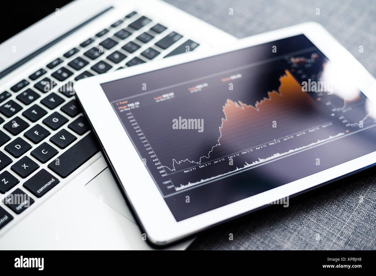 Stock market chart on digital tablet pc Stock Photo - Alamy