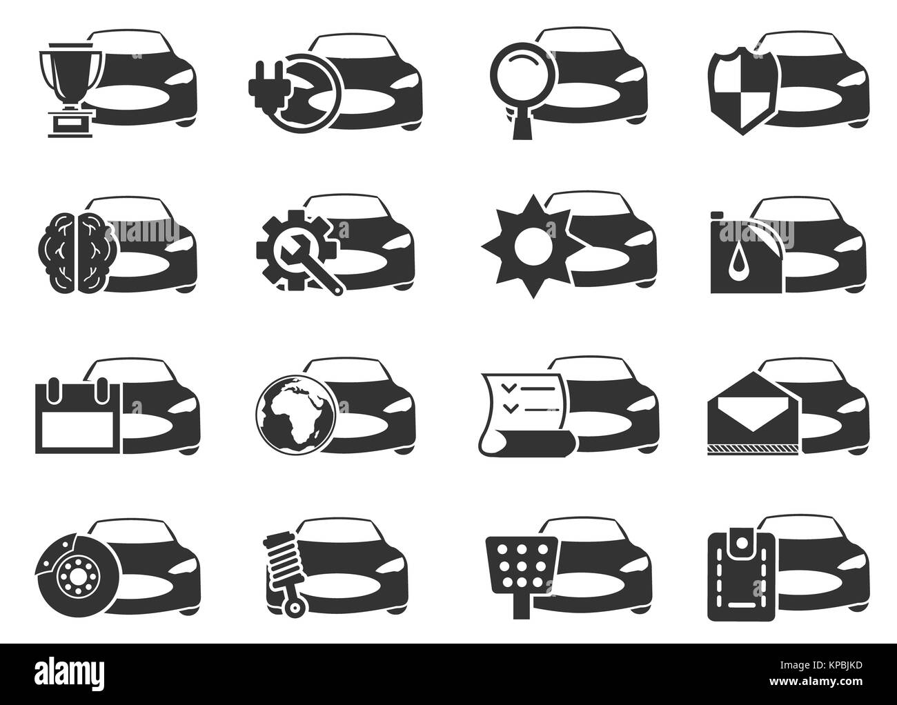 Car service icons set Stock Photo Alamy