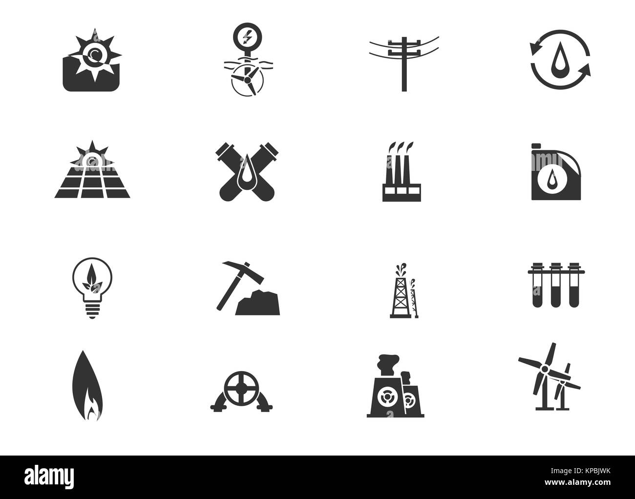 Industrial icons set Stock Photo