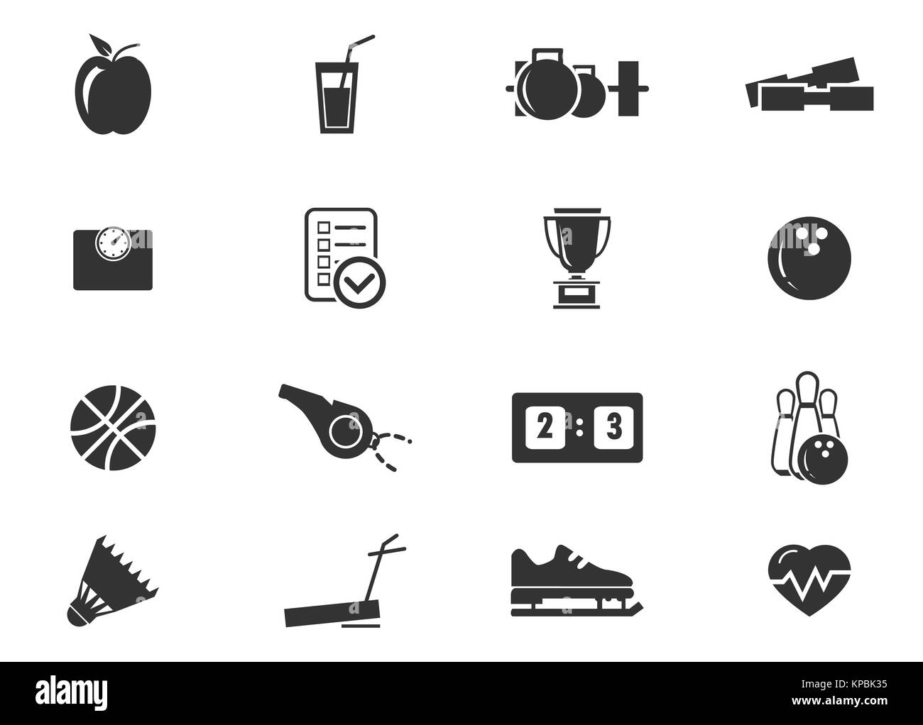 Sports icons set Stock Photo Alamy