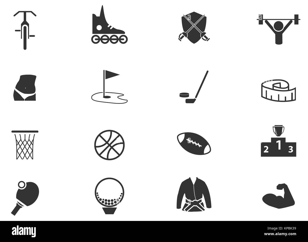 Sports icons set Stock Photo Alamy