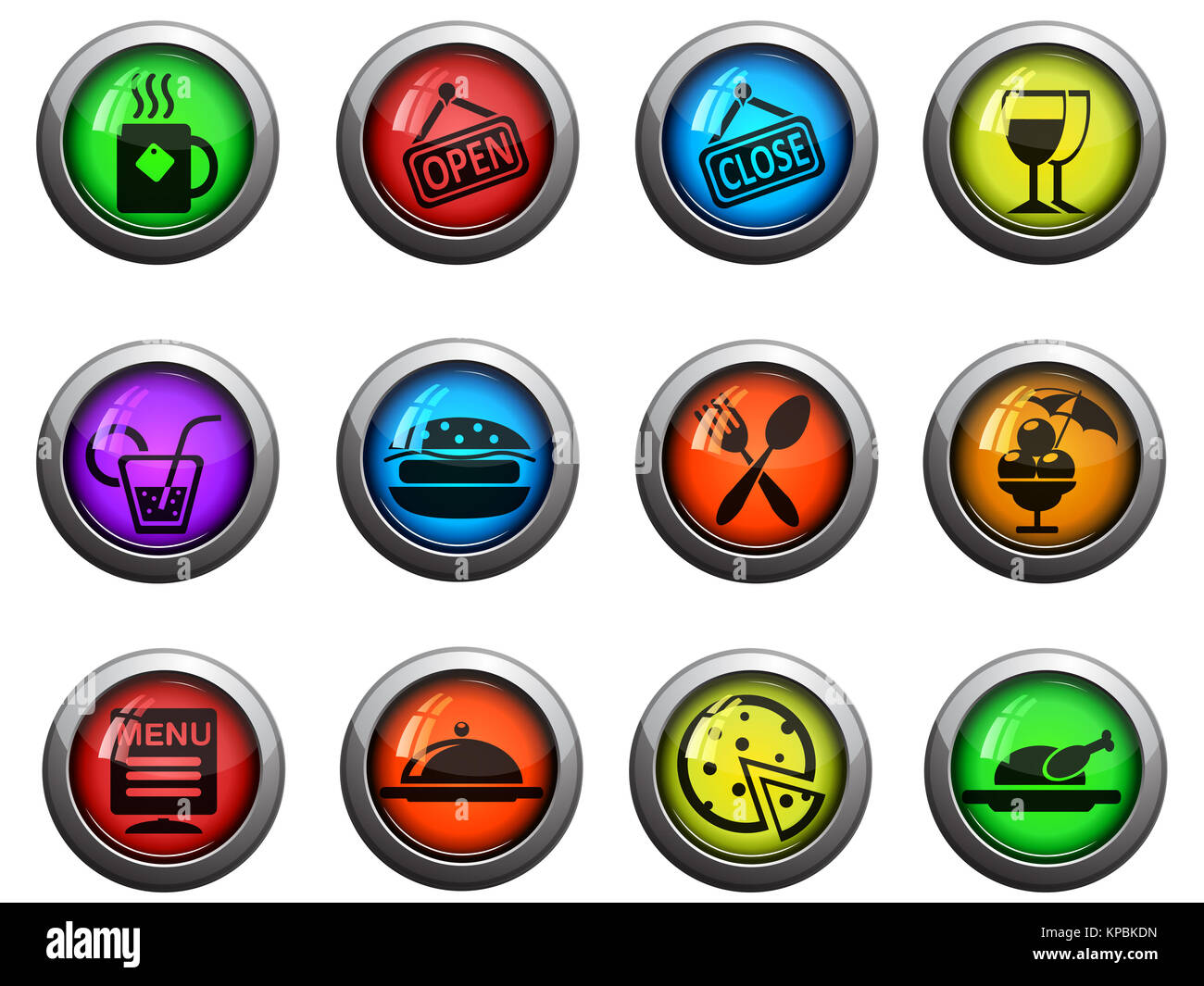 Cafe icons set Stock Photo - Alamy