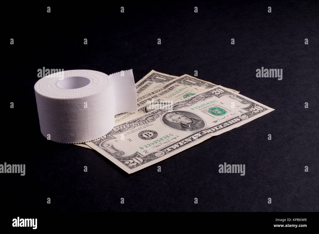 Therapeutic self adhesive tape and Money Stock Photo Alamy