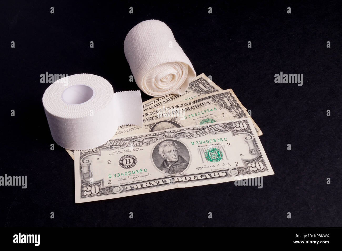 Therapeutic self adhesive tape and Money Stock Photo Alamy