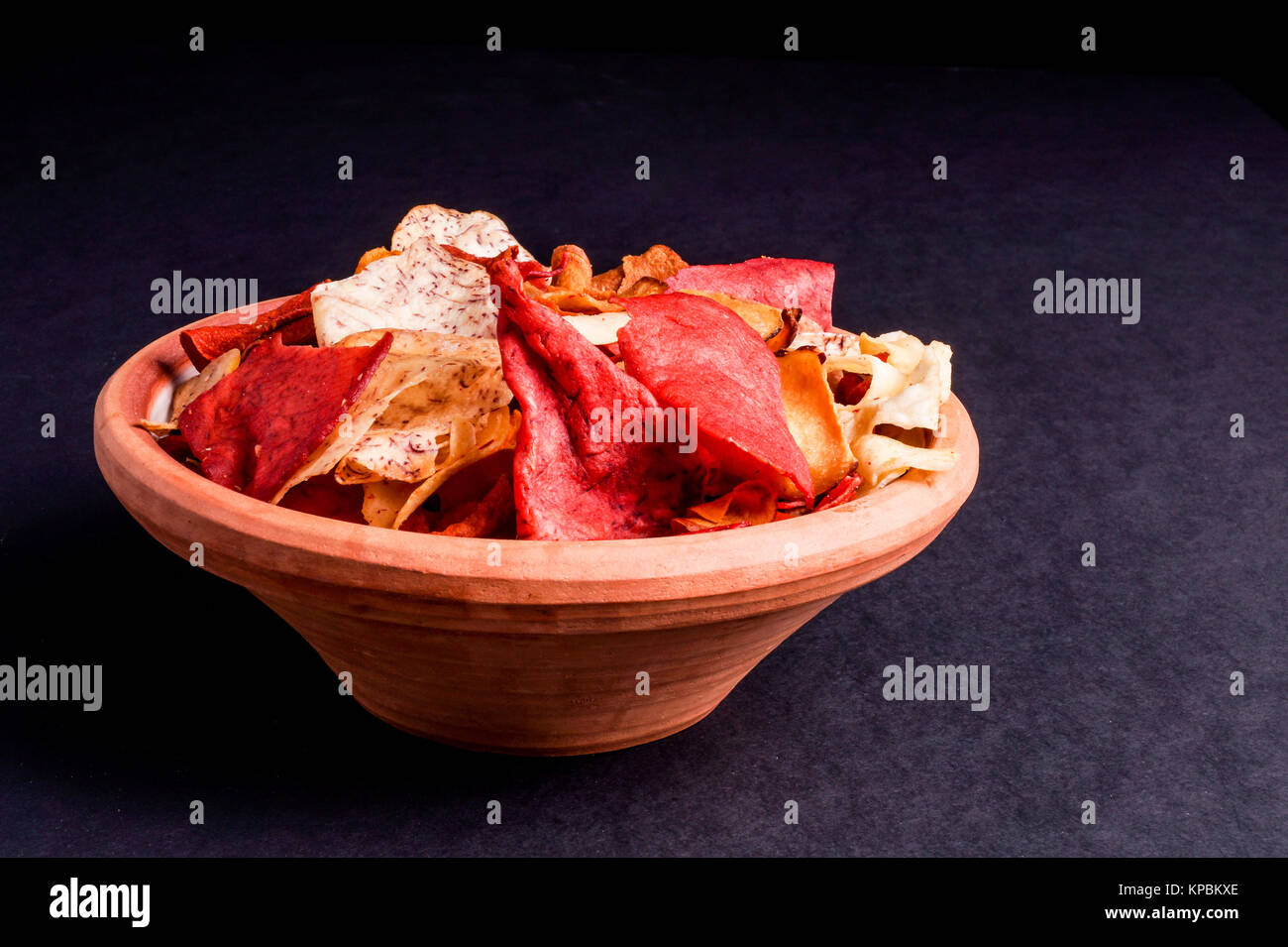 Crispy Root Vegetable chips Stock Photo Alamy
