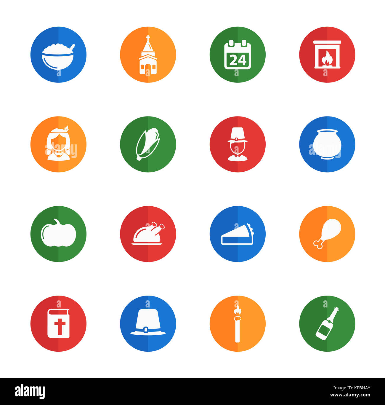 Thanksgiving simply icons Stock Photo - Alamy